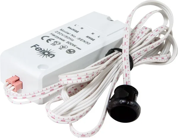 Датчик движения 230V 500W 5-8см 30° белый с 1.5м кабелем SEN30, артикул 22068 Feron — фото 2