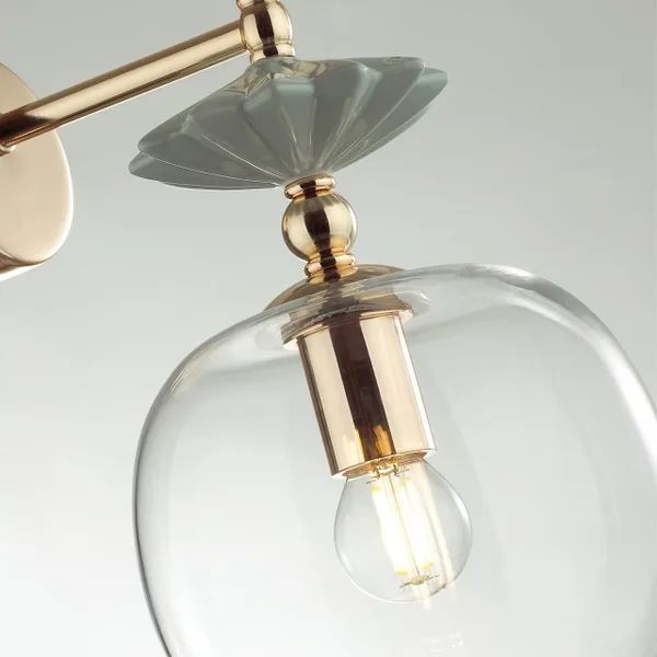 Бра E14 1*40W BIZET золото/разноцветн./керамика/стекло B ODEON LIGHT — фото 6