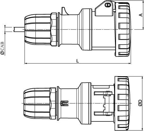 Розетка кабельная с безвинтовыми клеммами IP67 16A 3P+E+N 400В DKC — фото 2