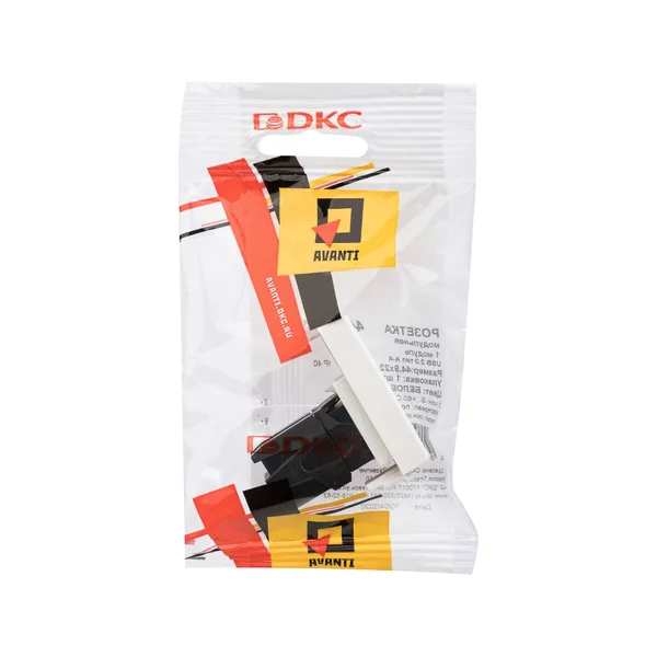 USB 2.0 розетка модульная, тип А-А, "Avanti", "Белое облако", 1 модуль DKC — фото 5