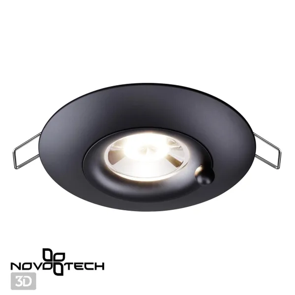 Св-к встр.влагозащ.IP44 GU10 50W 220V WATER черный NOVOTECH — фото 3
