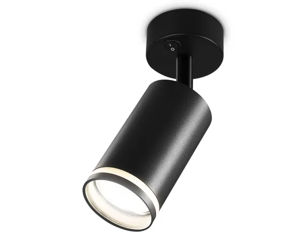 Накладной спот с выключателем TA121 BK черный GU10 max 12W D70*164*D55 Ambrella Light