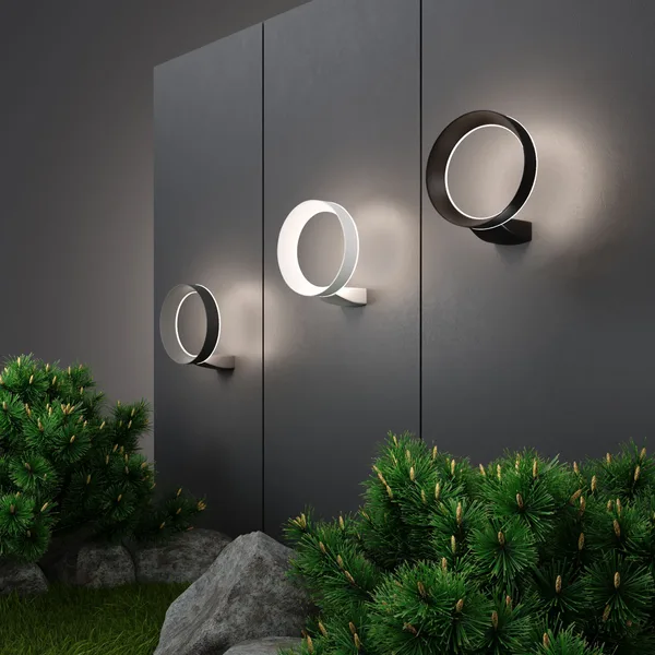 Уличный настенный светодиодный светильник 12Вт 4000К серый IP54 Ring (a054932) Elektrostandard — фото 5