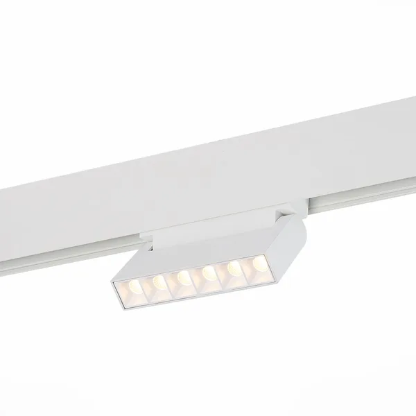 Магнитный трековый светильник белый LED 1*6Вт 3000К 532Lm Ra>80 36° IP20 L120xW22xH108 48В ST364.536.06 ST LUCE