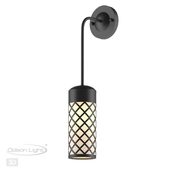 Ландшафтный настенный св-к E27 1*60W IP44 DUNES черный/стекло ODEON LIGHT — фото 4