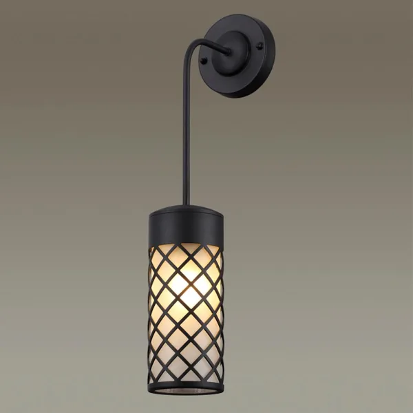 Ландшафтный настенный св-к E27 1*60W IP44 DUNES черный/стекло ODEON LIGHT — фото 3
