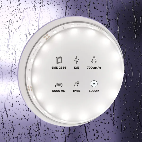 Лента светодиодная 12В 2835 7,2Вт/м 60LED/м 6000K 5м IP65 Technical Maytoni — фото 2
