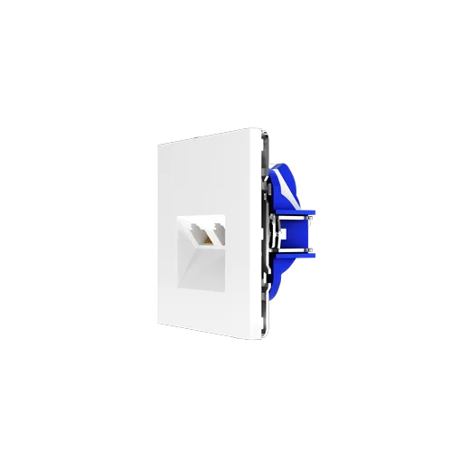 Розетка компьютерная встраиваемая Voltum S70 двойная RJ45+RJ45 КАТ.6, (белый глянцевый) — фото 15