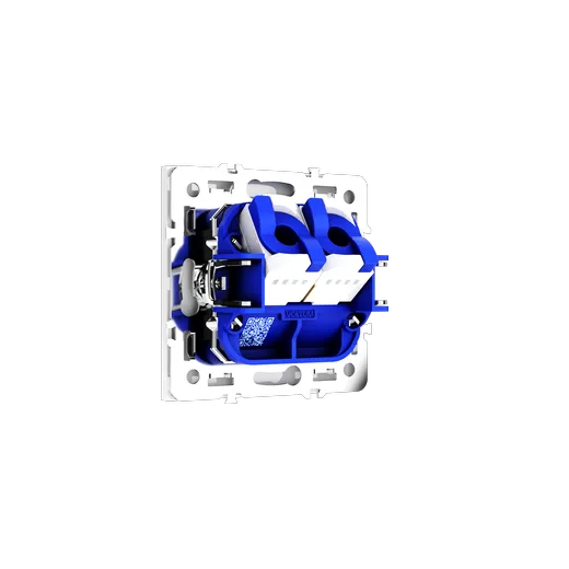Розетка компьютерная встраиваемая Voltum S70 двойная RJ45+RJ45 КАТ.6, (белый глянцевый) — фото 8
