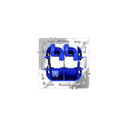 Розетка компьютерная встраиваемая Voltum S70 двойная RJ45+RJ45 КАТ.6, (белый глянцевый) — фото 6