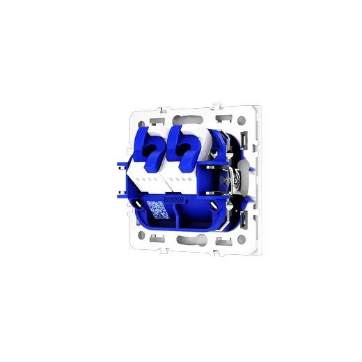 Розетка компьютерная встраиваемая Voltum S70 двойная RJ45+RJ45 КАТ.6, (белый глянцевый) — фото 4