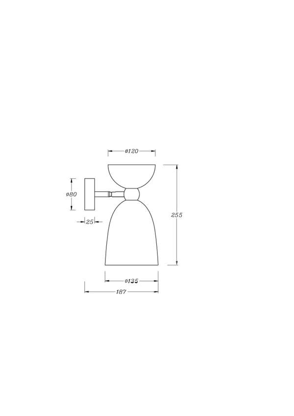 Настенный светильник (бра) 1*E14 40Вт Белый IP20 Cloches MOD113WL-01W Maytoni — фото 3