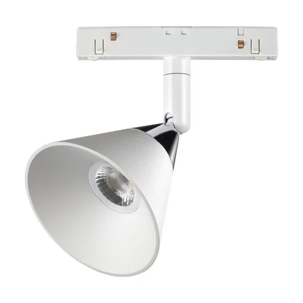 Трековый св-ник для низков.шинопровода IP20 LED 4000K 10W 48V FLUM белый/хром B NOVOTECH