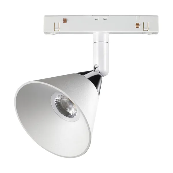 Трековый св-ник для низков.шинопровода IP20 LED 4000K 10W 48V FLUM белый/хром B NOVOTECH — фото 2