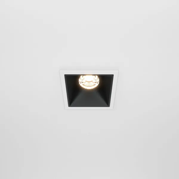 Встраиваемый светильник LED 10Вт Бело-черный IP20 Downlight DL043-01-10W3K-SQ-WB Technical Maytoni — фото 3