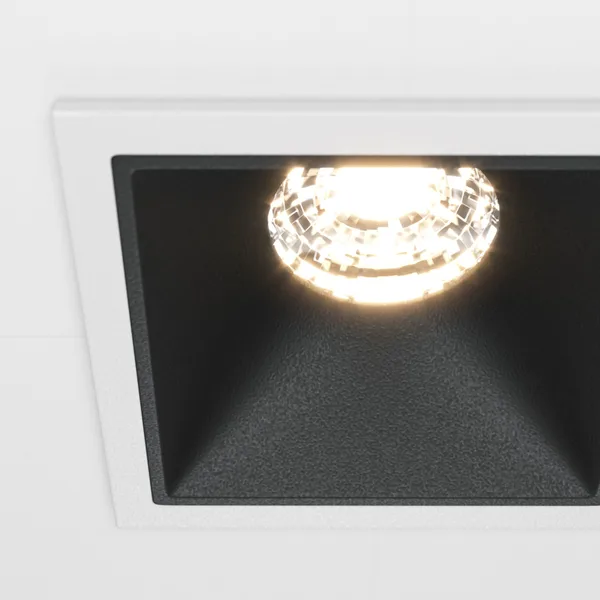 Встраиваемый светильник LED 10Вт Бело-черный IP20 Downlight DL043-01-10W3K-SQ-WB Technical Maytoni — фото 2
