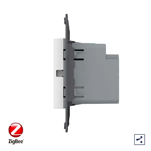 Одноклавишный проходной сенсорный выключатель ZigBee Module, цвет белый (механизм) Livolo — фото 3