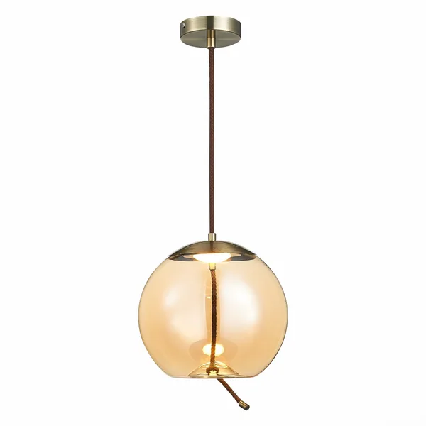 Люстра подвесная Бронза/Янтарный LED 1*10Вт 3000К SL6108.313.01 ST LUCE