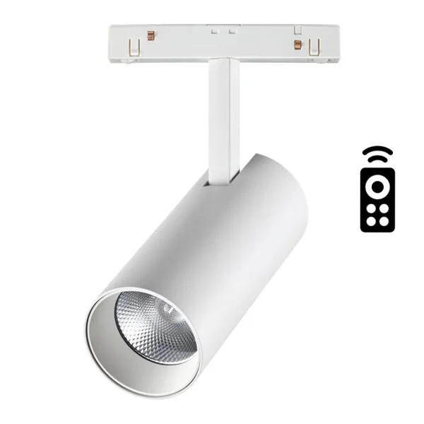 Трековый св-к димм.с ДУ,со сменой цв.темп.IP20 LED 3000~6500К 20W 48V белый FLUM NOVOTECH