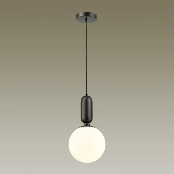 Подвес E27 1*40W (тип лампы СВЕЧА) 220V OKIA черный/белый ODEON LIGHT — фото 3