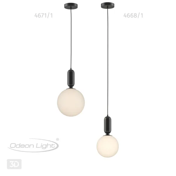 Подвес E27 1*40W (тип лампы СВЕЧА) 220V OKIA черный/белый ODEON LIGHT — фото 4