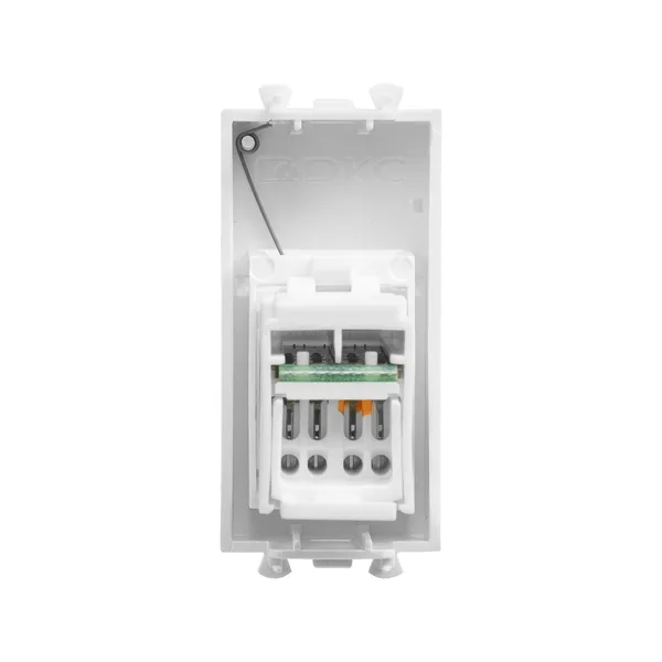 Компьютерная розетка RJ-45 модульная, кат.5е, "Avanti", "Белое облако", 1 модуль DKC — фото 3