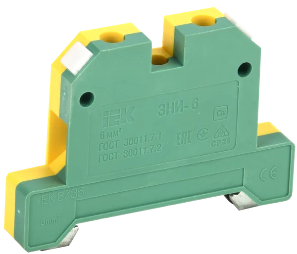 Зажим наборный ЗНИ-6PEN 6мм2 (JXB-земля) IEK