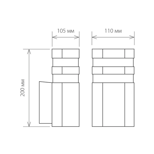 Уличный настенный светильник 1*E27 черный IP54 (a032627) Elektrostandard — фото 4