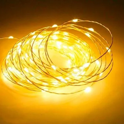 Гирлянда Роса на елку на USB 5 метров 50 led Желтый Giant4