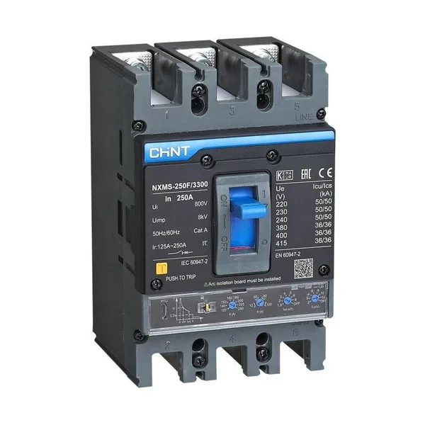 Выключатель автоматический ВА NXMS-250F/3П 200А 36кА с электронным расцепителем CHINT