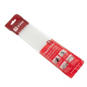 Хомут гибкий (20 шт) белый FlexSTRAP EKF