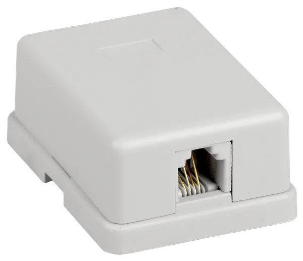 ITK Настенная розетка RJ12 6P4C кат.3 UTP 1-порт белая