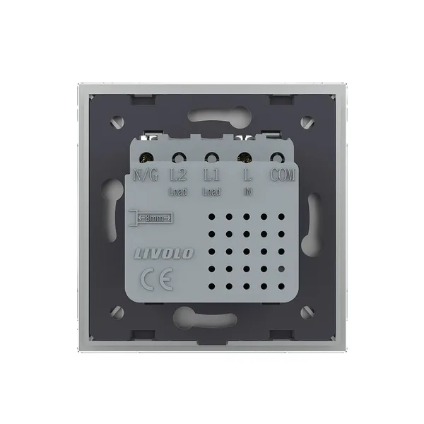 Розетка USB type C с блоком питания 45W Livolo 1 пост Серая VL-C7VUC-2IP — фото 4
