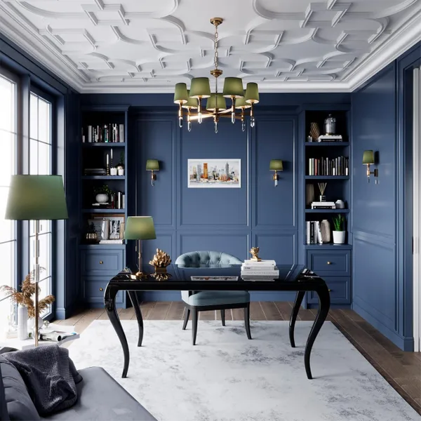 Настольная лампа E27 1*60W LONDON бронзовый/зеленый/абажур ткань ODEON LIGHT — фото 2