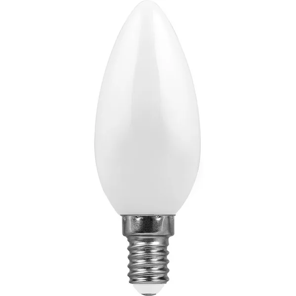 Лампа светодиодная Feron LB-66 Свеча матовая E14 7W 2700K — фото 2