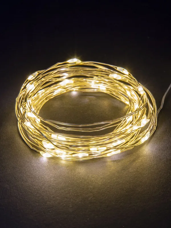 Гирлянда светодиодная "Роса20" 20LED, 2м, 3000К, 2хCR2032 , TDM — фото 4