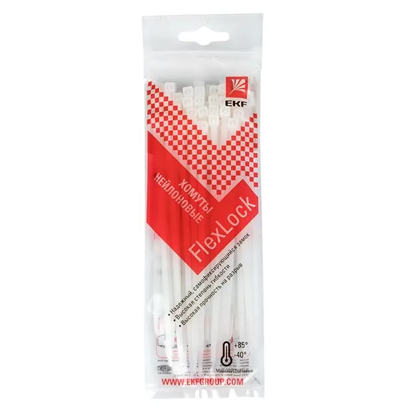 Хомут P6,6 стандартный (б), 3,6x150 (100шт) FlexLock PROxima EKF — фото 3