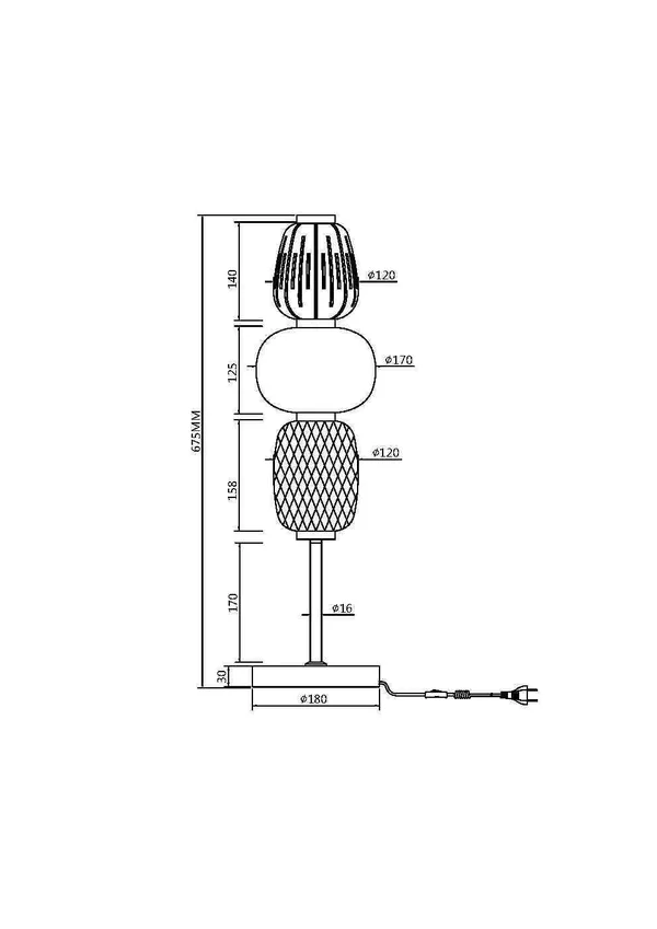 Настольный светильник LED 28Вт Золото IP20 Pattern MOD267TL-L28G3K Maytoni — фото 2