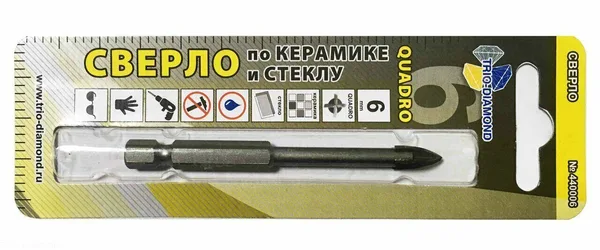 Сверло по керамике и стеклу квадро 6мм 440006 Trio-Diamond — фото 2