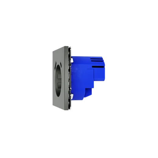 Розетка встраиваемая Voltum S70 с заземлением и защитными шторками, 16А, с USB, A+C, (титан) — фото 14