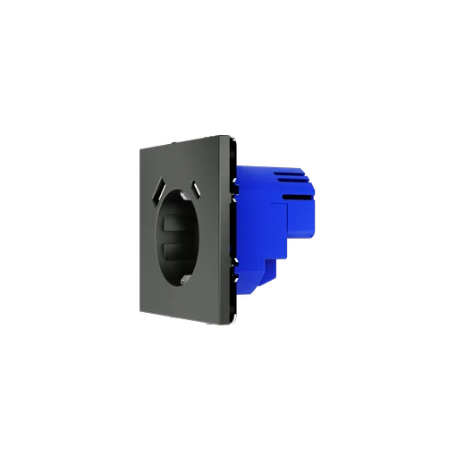 Розетка встраиваемая Voltum S70 с заземлением и защитными шторками, 16А, с USB, A+C, (титан) — фото 15