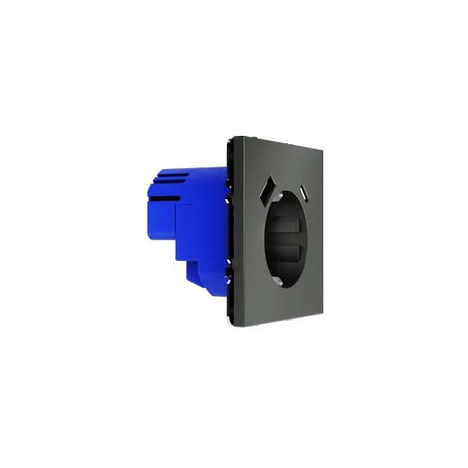 Розетка встраиваемая Voltum S70 с заземлением и защитными шторками, 16А, с USB, A+C, (титан) — фото 21