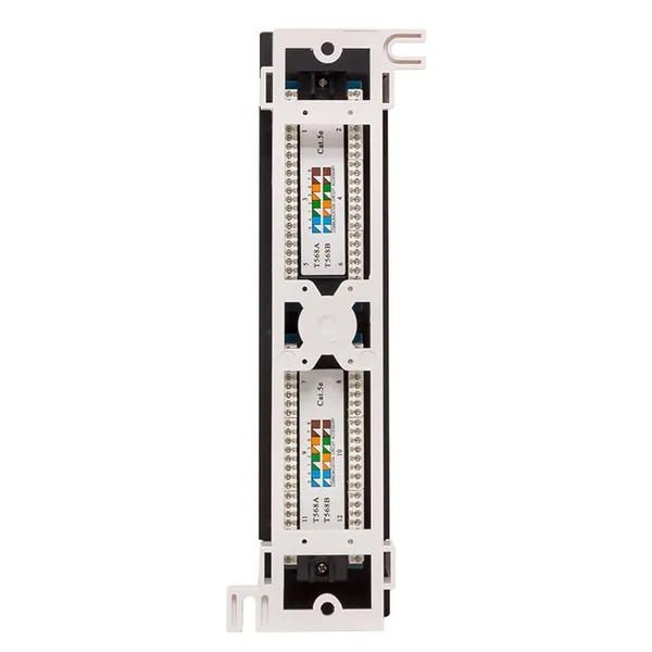 Патч-панель настенная TERACOM PRO Cat,5E неэкранированная UTP 12 портов RJ-45 Dual IDC EKF — фото 4