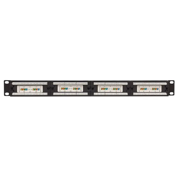 Патч-панель TERACOM PRO 19'' Cat,5E 1U неэкранированная UTP 24 порта RJ-45 Dual IDC с органайзером EKF — фото 3