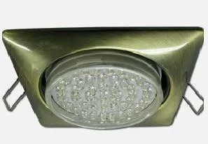 Светильник встр. GX53 Н4 Квадрат черная бронза 41x107 Ecola