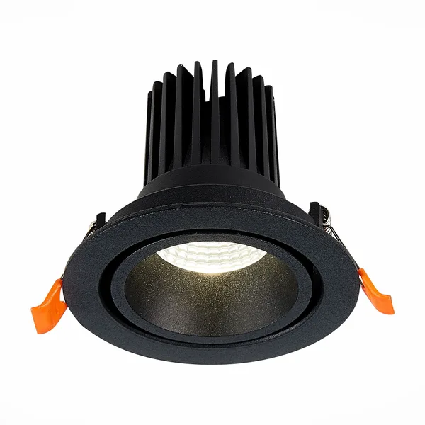 Светильник встраиваемый Черный LED 1*10Вт 3000К 750Lm Ra>90 38° IP20 D102xH85 170-240В ST705.438.10 ST LUCE