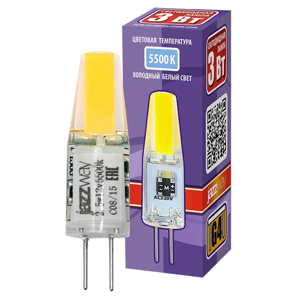 Лампа светодиодная LED 3Вт G4 220В JazzWay — фото 3