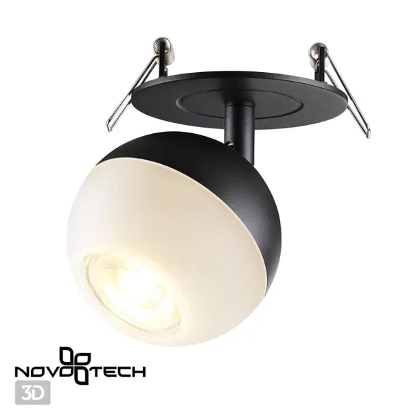 Св-к встр.IP20 GU10 9W 220V GARN черный NOVOTECH — фото 3