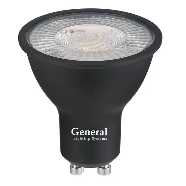 Лампа Светодиодная GLDEN-MR16-DIF-15-230-GU10-6500 1/10/100 Черная Dif 60 General