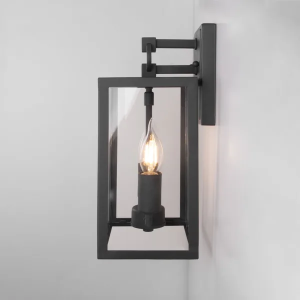 Уличный настенный светильник 2*E14 темно-серый IP43 Candle (a058478) Elektrostandard — фото 4